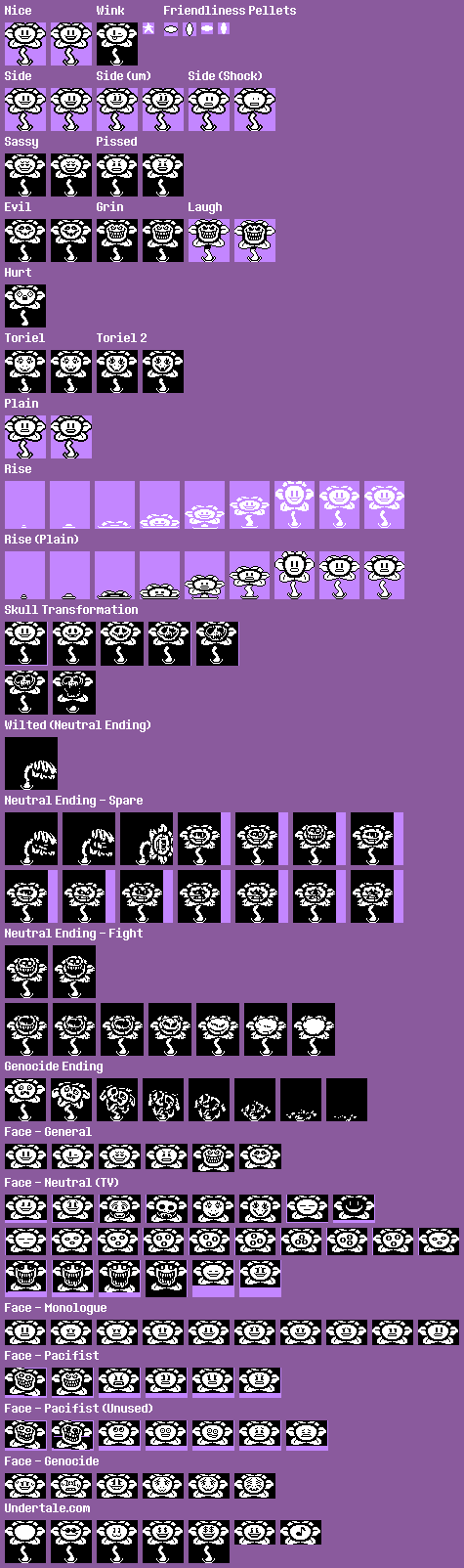 PC / Computer - Undertale - Flowey - The Spriters Resource