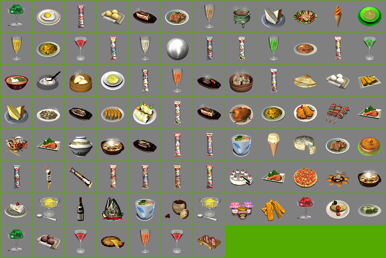 Star Ocean: Second Evolution - Food Items Icons