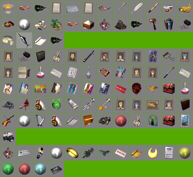 Materials, Keys & Other Items Icons