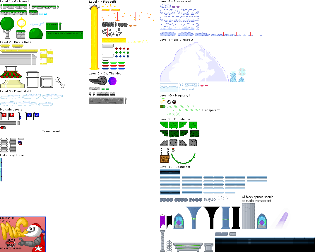 Stinkoman 20X6 - Level Objects and Items