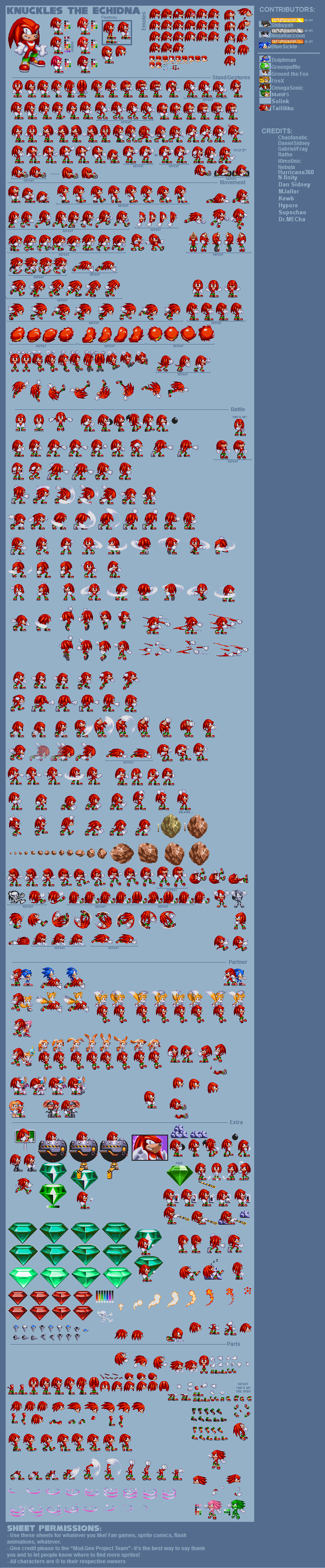 Modgen Classic Knuckles Sprites