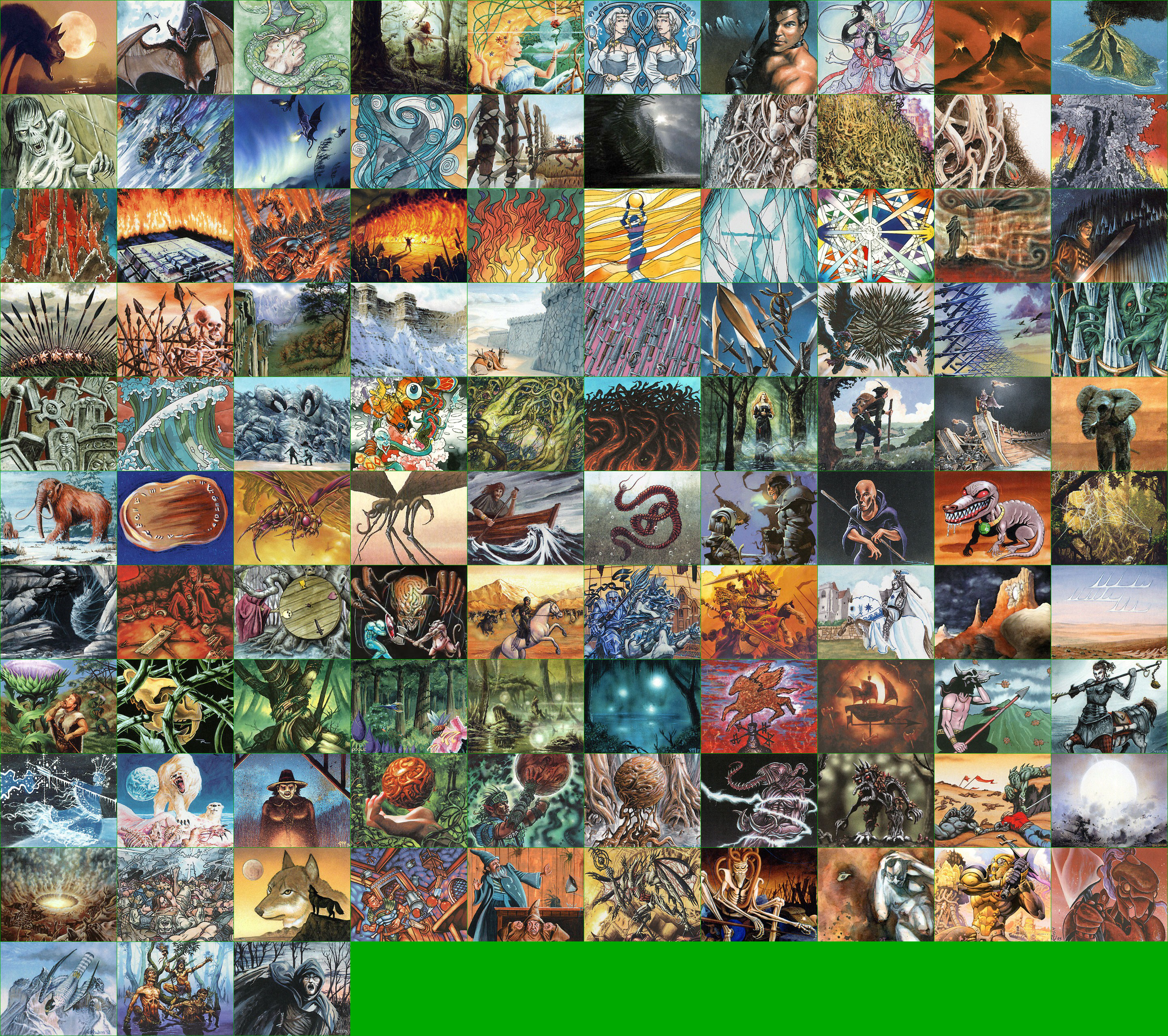 Magic: The Gathering - Shandalar - Cards Arts (V,W,Y,X,Z)