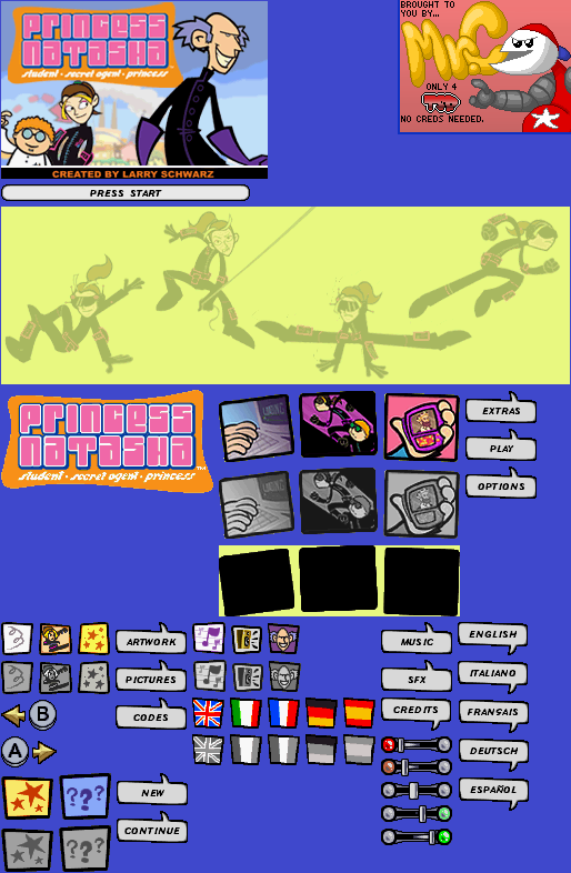 Title Screen and Main Menus