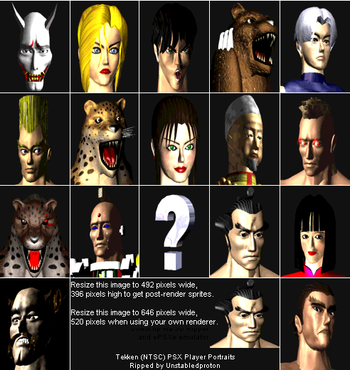 Tekken - Player Portraits