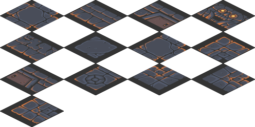 Card Hunter - Volcano Tiles