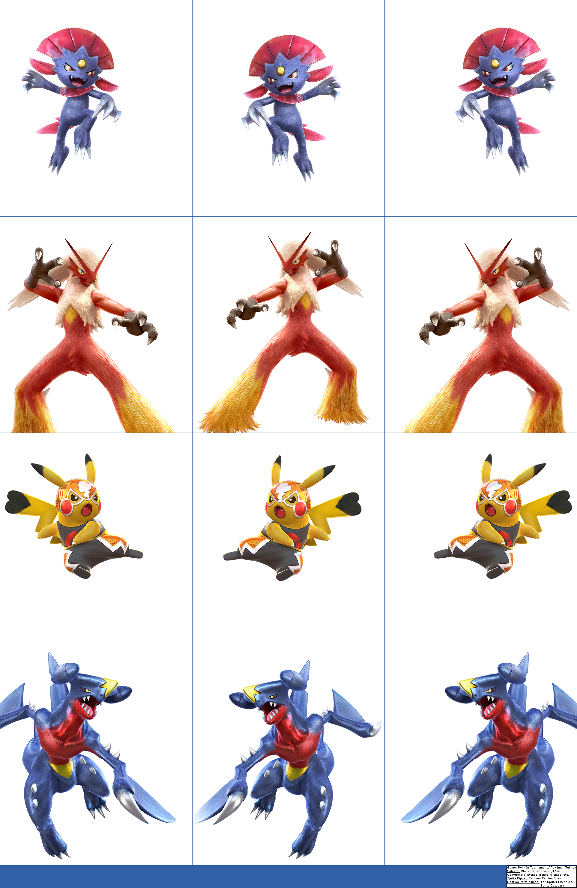 Pokkén Tournament / Pokémon Tekken - Character Portraits (3 / 4)