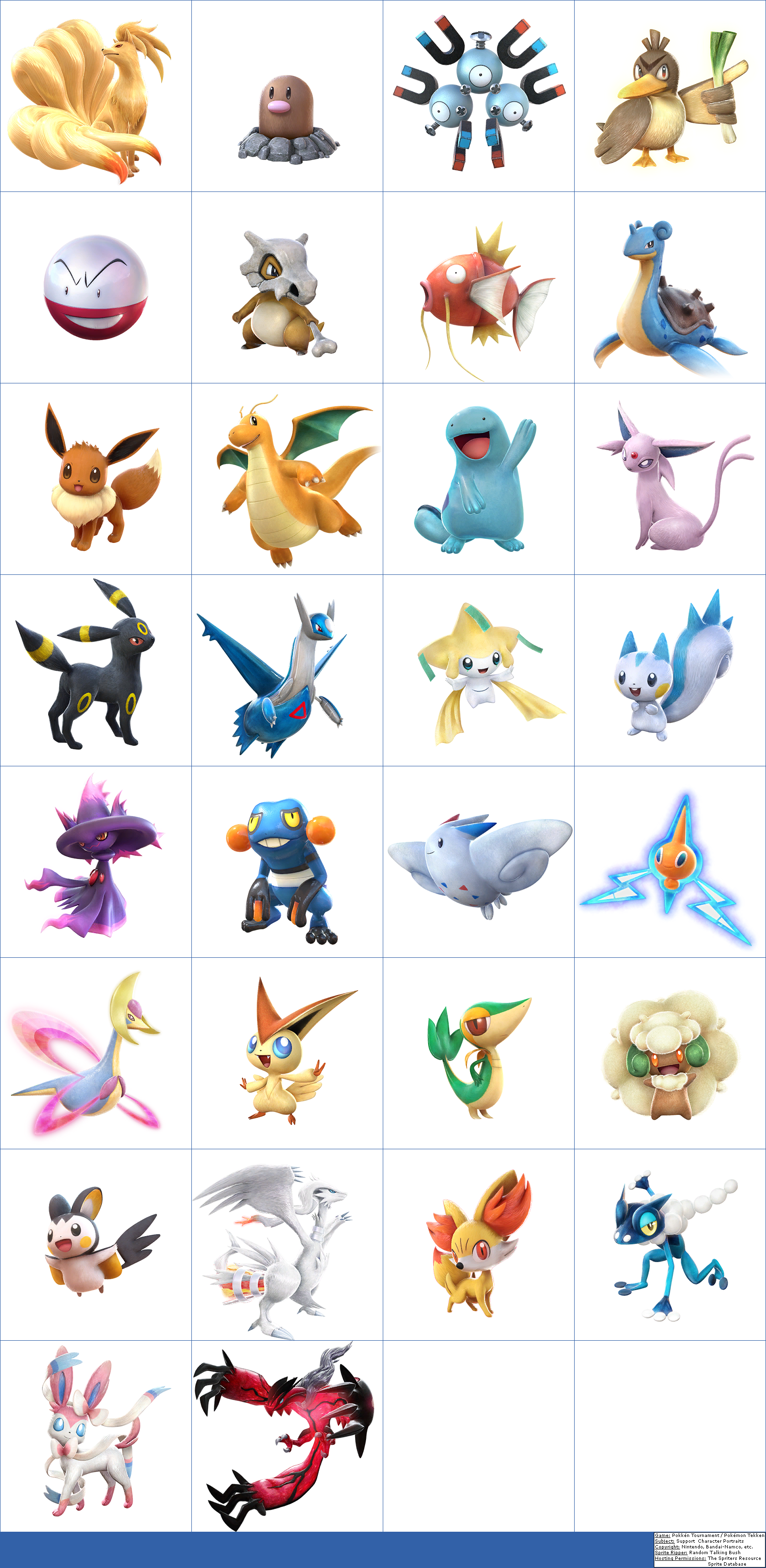 Pokkén Tournament / Pokémon Tekken - Support Character Portraits