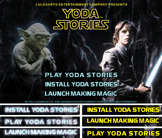 Star Wars: Yoda Stories - Autoplay Menu