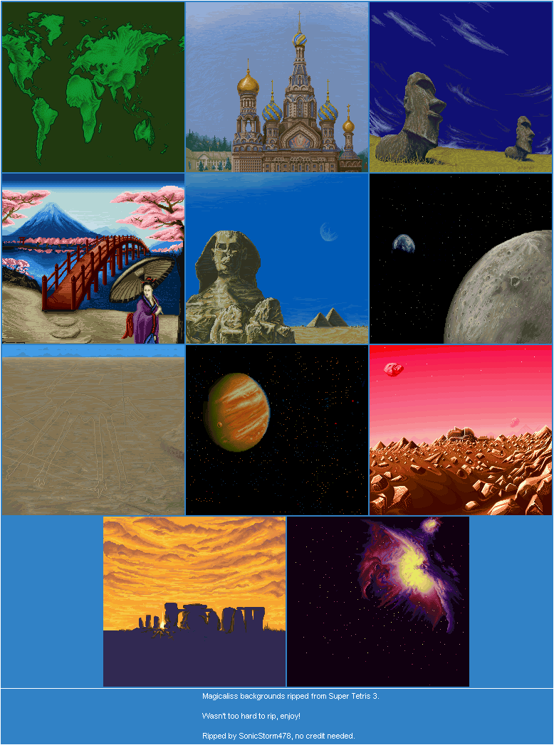 Super Tetris 3 (JPN) - Magicaliss Backgrounds