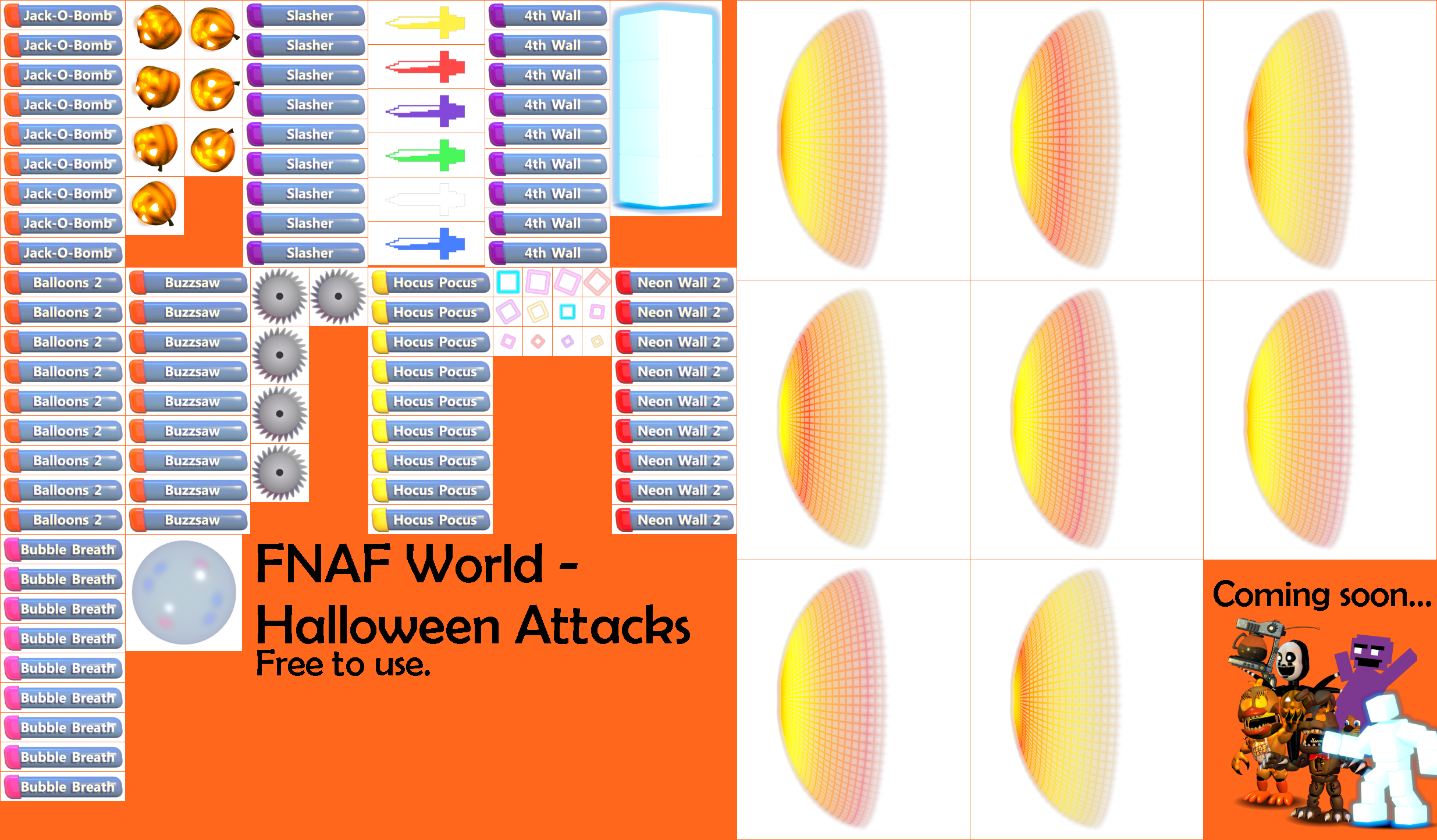 FNaF World - Update 2 Attacks