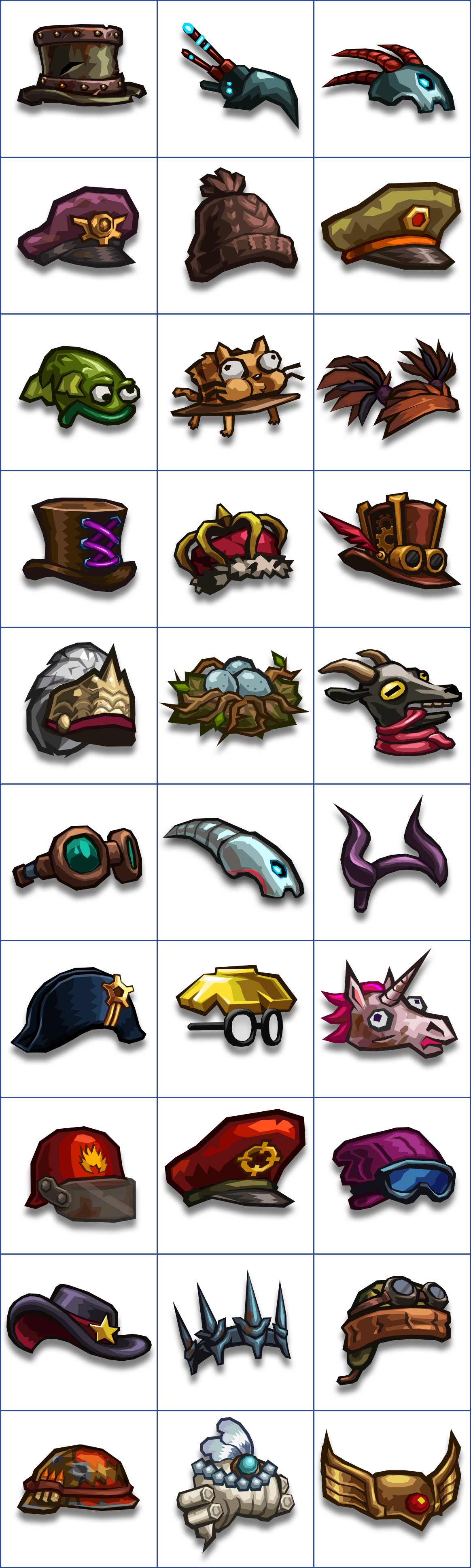 SteamWorld Heist - Hat Icons