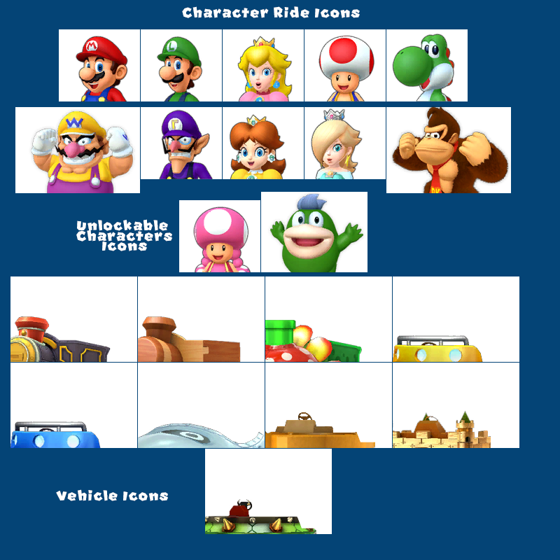 Mario Party 10 - Character Ride Icons (Small)