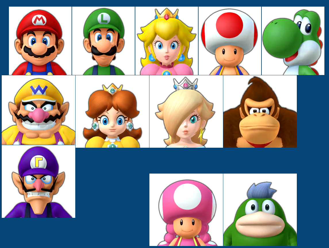 Mario Party 10 - Character Mugshots (Big)