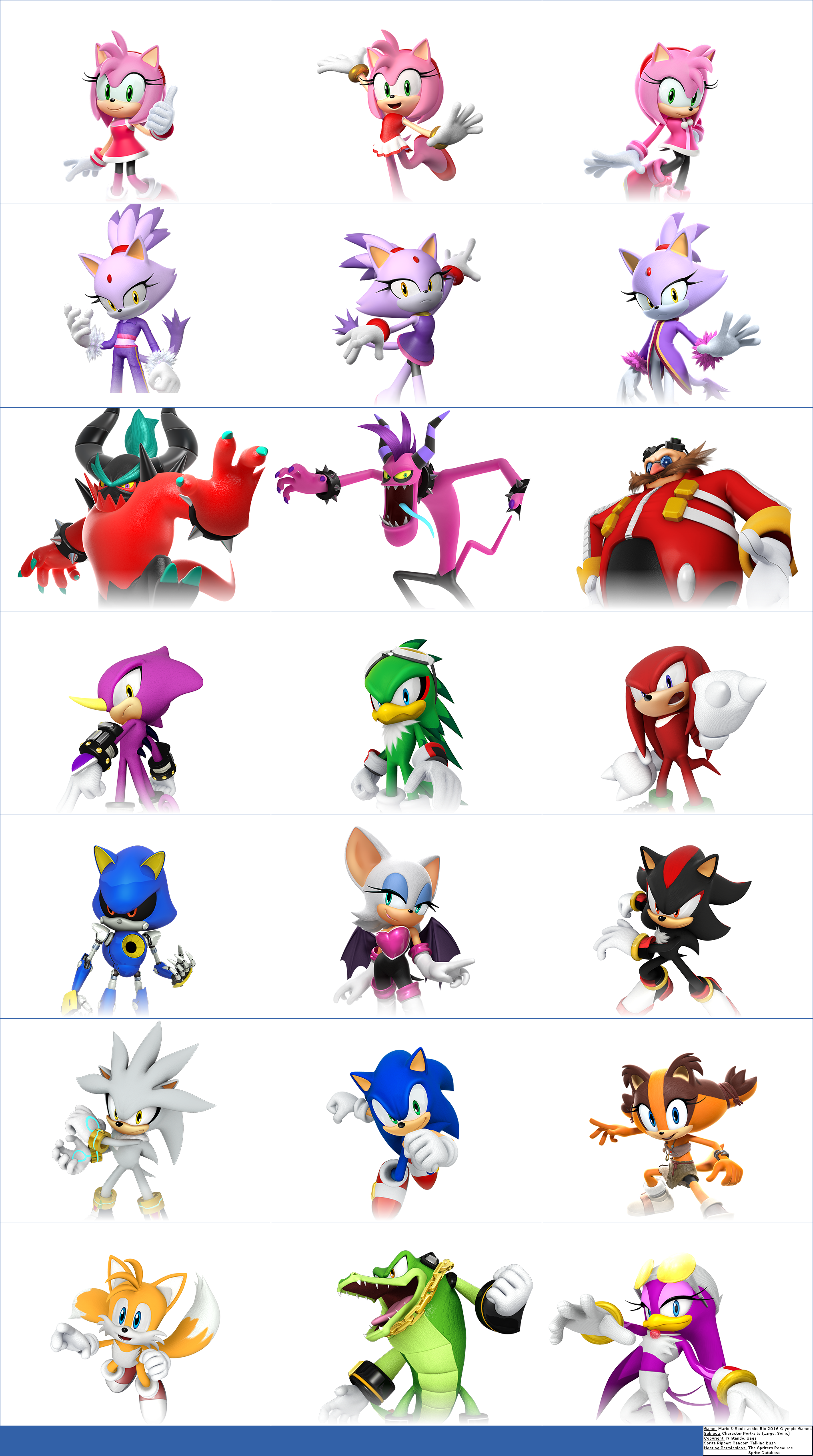 Character Portraits (Large, Sonic)