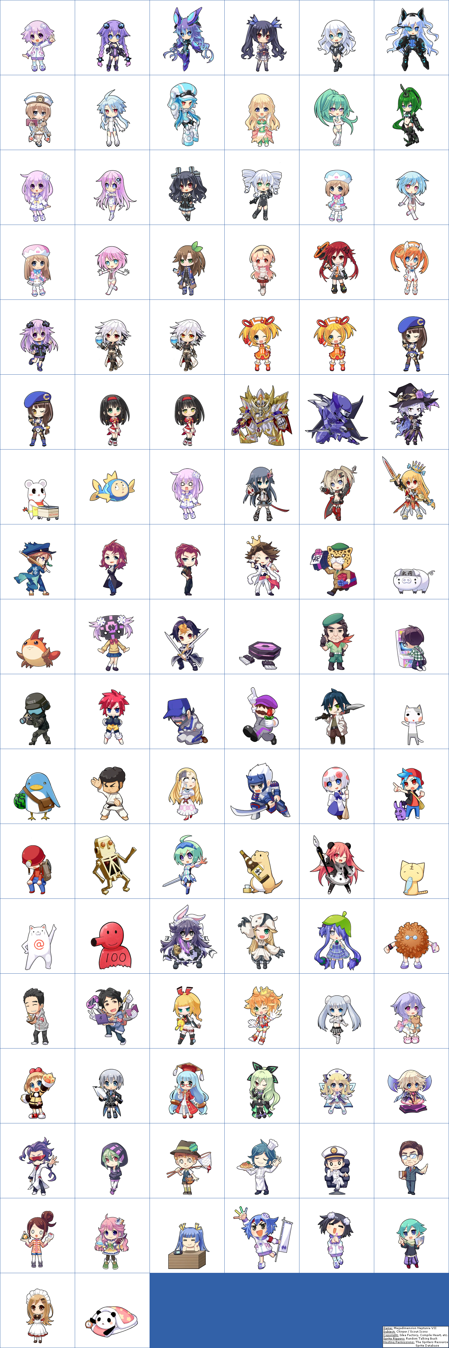 Megadimension Neptunia VII - Chirper / Scout Icons