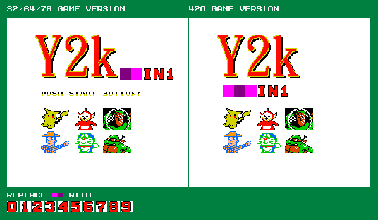 Y2k 64-in-1 (Bootleg) - Title Screen