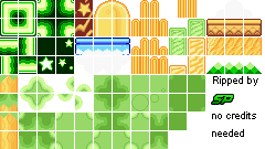 Kirby: Nightmare in Dream Land - Vegetable Valley Tileset