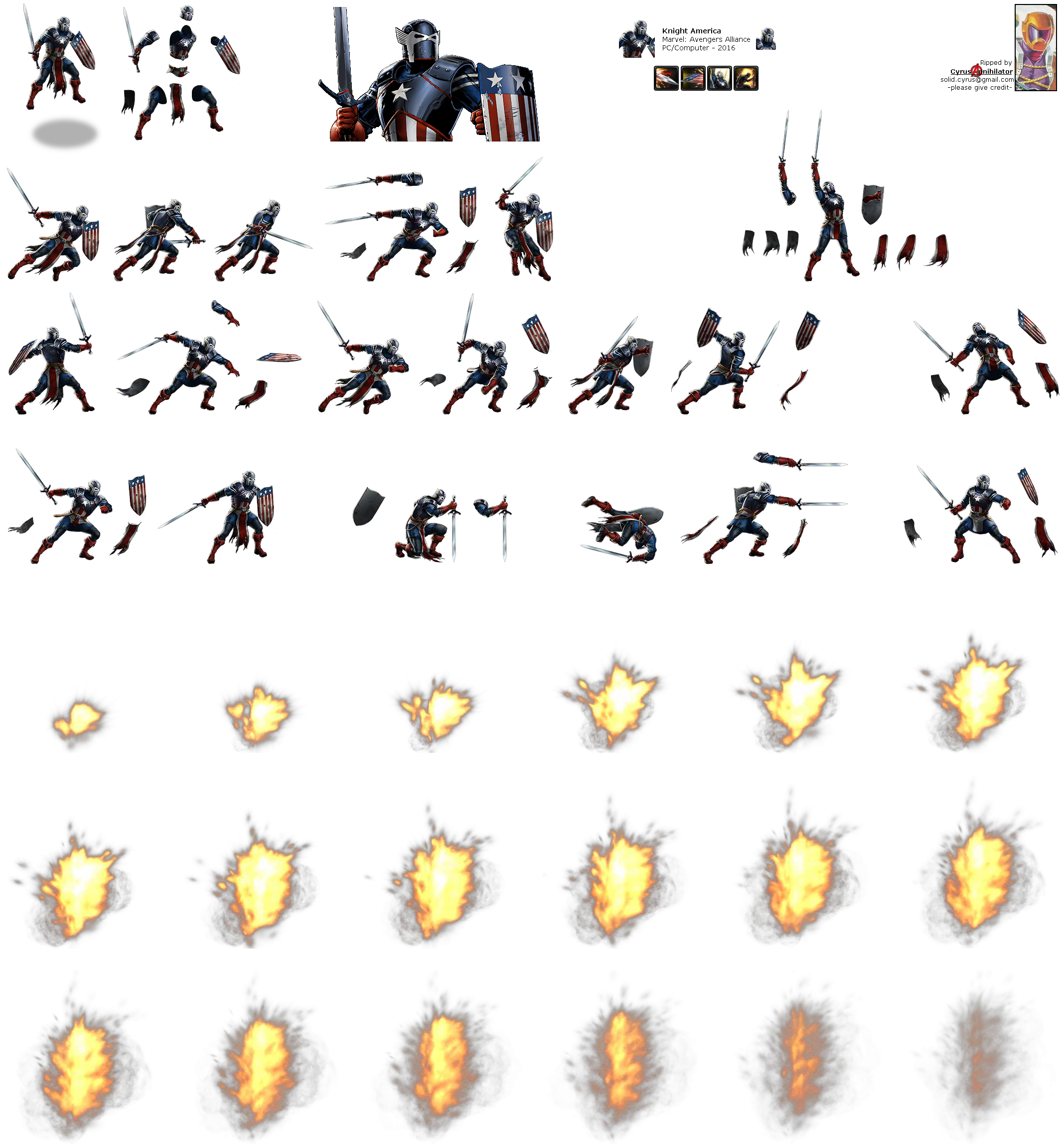 Avengers Sprite Sheet