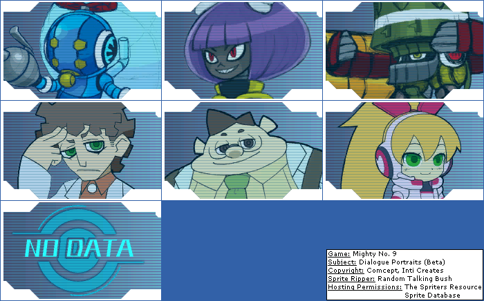 Mighty No. 9 - Dialogue Portraits (Beta)