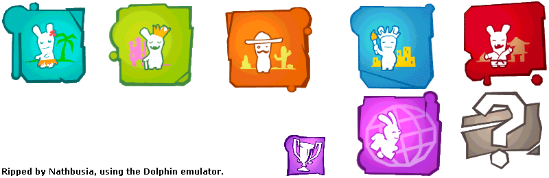 Rayman Raving Rabbids 2 - World Selection Icons