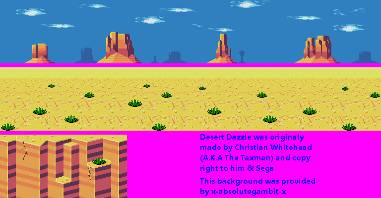 Sonic the Hedgehog CD (Mobile) - Desert Dazzle Zone Background