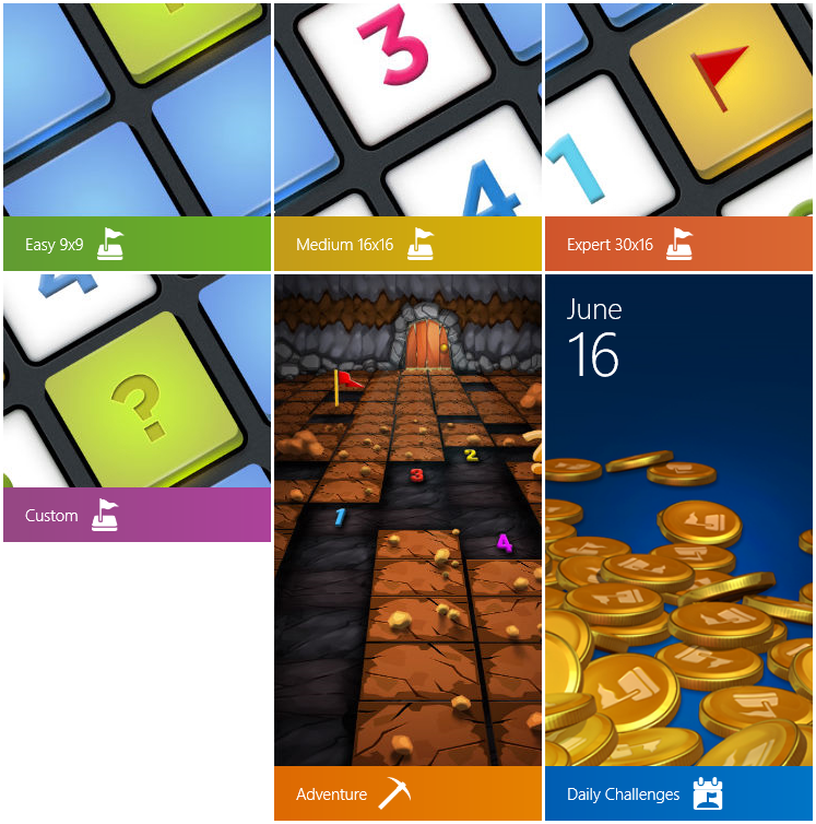 Minesweeper (Windows Store) - Game Selection