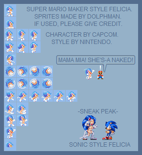 Darkstalkers Customs - Felicia (Super Mario Maker-Style)