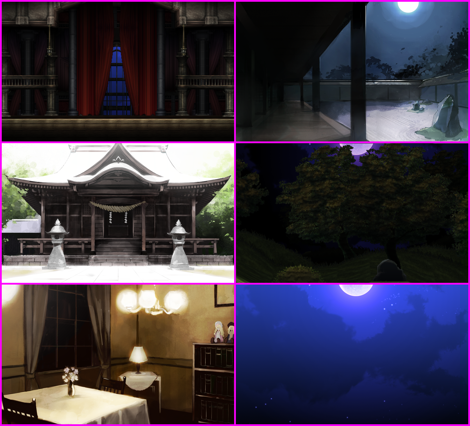 Koumajou Densetsu II: Stranger's Requiem - Dialogue Backgrounds
