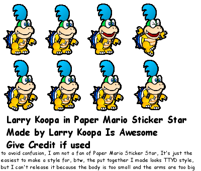 Larry Koopa (Paper Mario Sticker Star-Style)