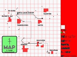 Mother 1 + 2 (JPN) - Map