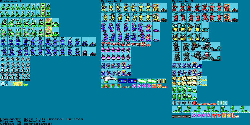 Commander Keen - General Sprites