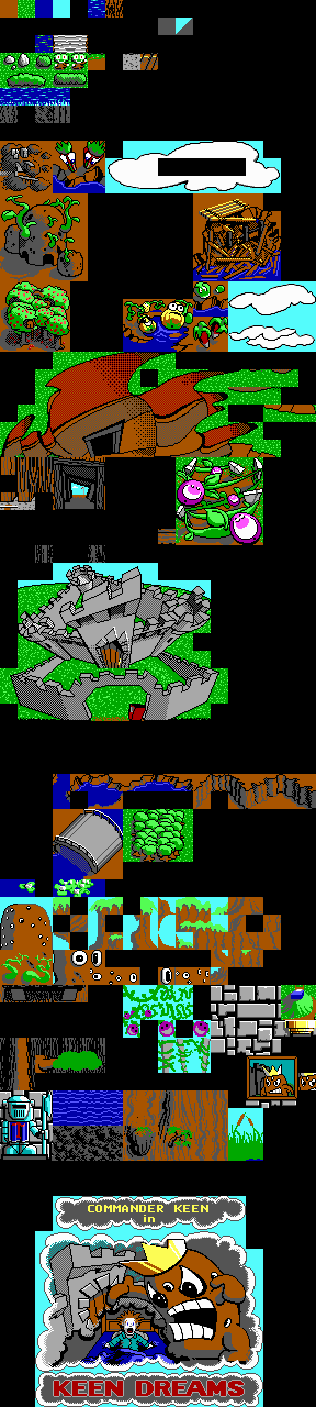 Commander Keen: Keen Dreams - Backgrounds