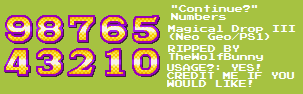Magical Drop 3 - Continue Screen Numbers