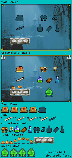 Harry Potter & the Philosopher's / Sorcerer's Stone - Inventory Screen