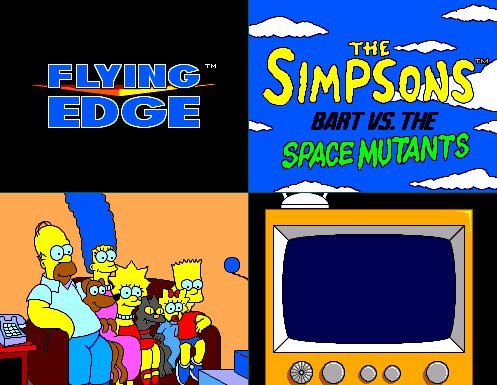 The Simpsons: Bart vs. the Space Mutants (PAL) - Splash & Title Screens