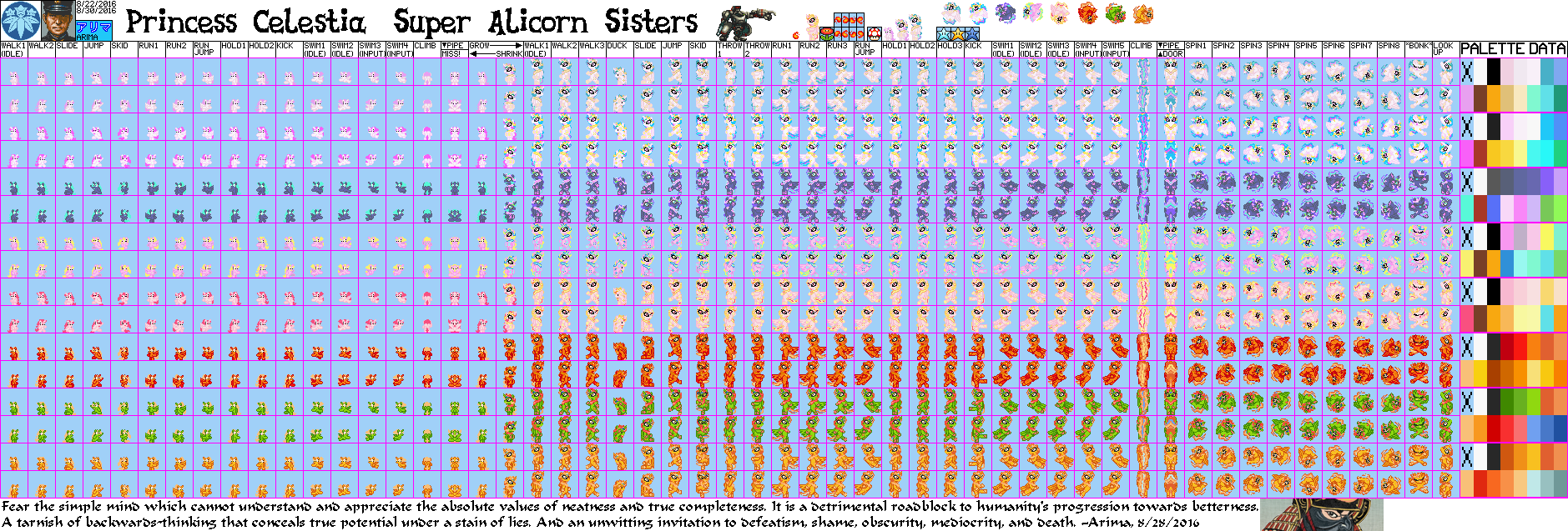 Super Pony All-Stars: Super Alicorn Sisters (Hack) - Princess Celestia (Filly, Super, Fire)