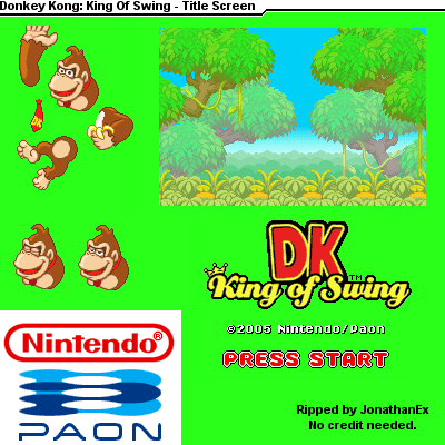 DK: King of Swing - Title Screen