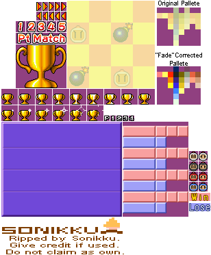 Bomberman Tournament - Battle Mode Results Screen