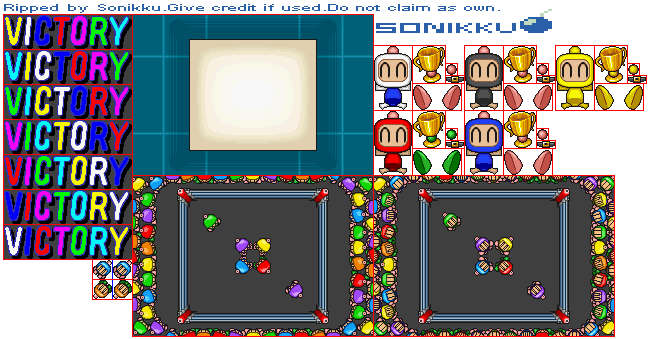 Bomberman Tournament - Battle Mode Victory Screen