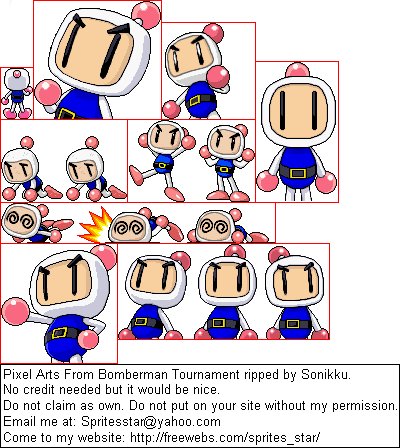 Bomberman Tournament - Bomberman Portraits