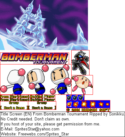 Bomberman Tournament - Title Screen (USA)