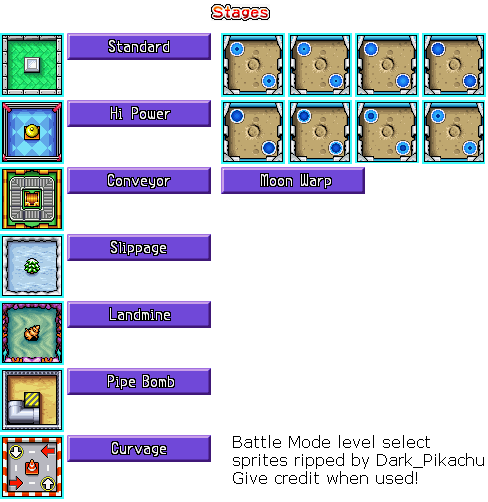 Bomberman Tournament - Battle Mode Stage Select