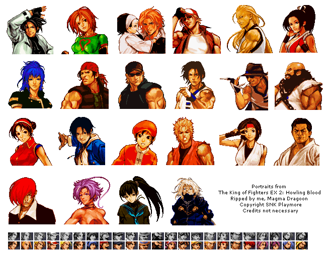 The King of Fighters EX2: Howling Blood - Portraits