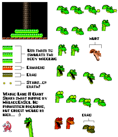 Wario Land II - Giant Snake