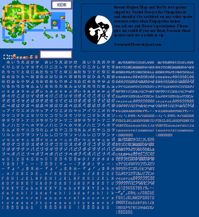 Pokémon Ruby / Sapphire - Hoenn Map