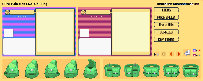 Pokémon Emerald - Bag
