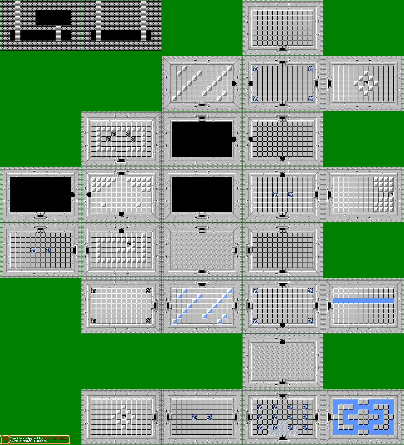 Dungeon Maps (First Quest) - Level 8 (Lion). 