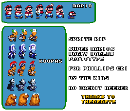 Super Mario's Wacky Worlds (Prototype) - Characters