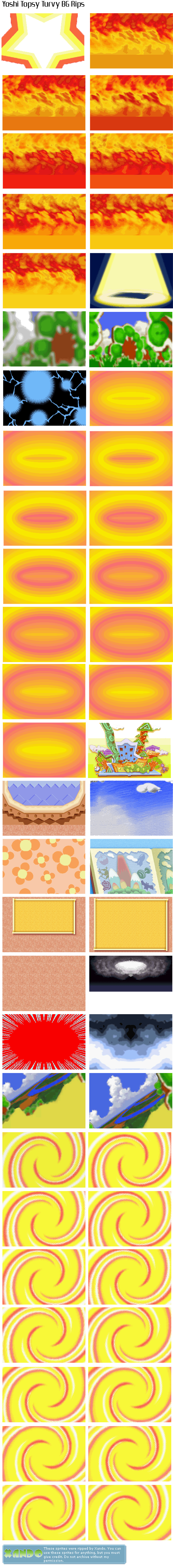 Yoshi Topsy-Turvy / Yoshi's Universal Gravitation - Backgrounds