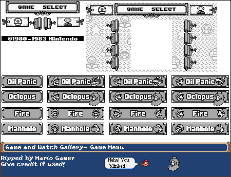 Game & Watch Gallery - Game Select